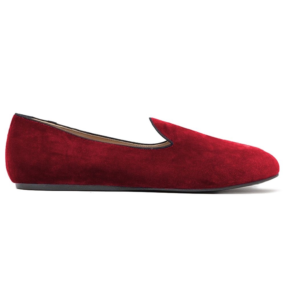 Charles Philip Roter Samt Loafer