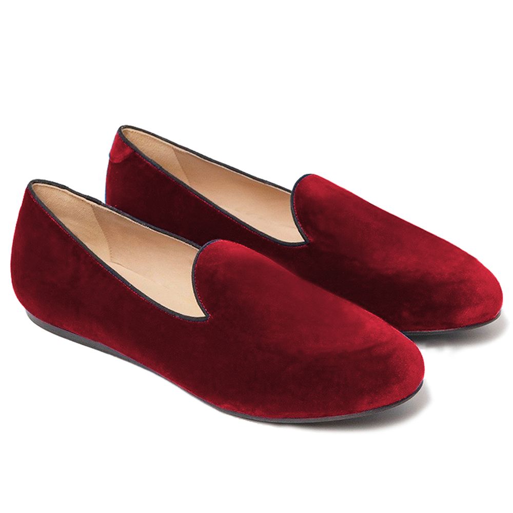 Charles Philip Roter Samt Loafer