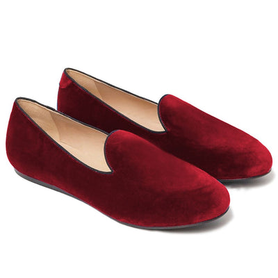 Charles Philip Roter Samt Loafer