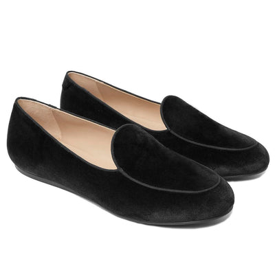 Charles Philip Schwarzer Samt Loafer