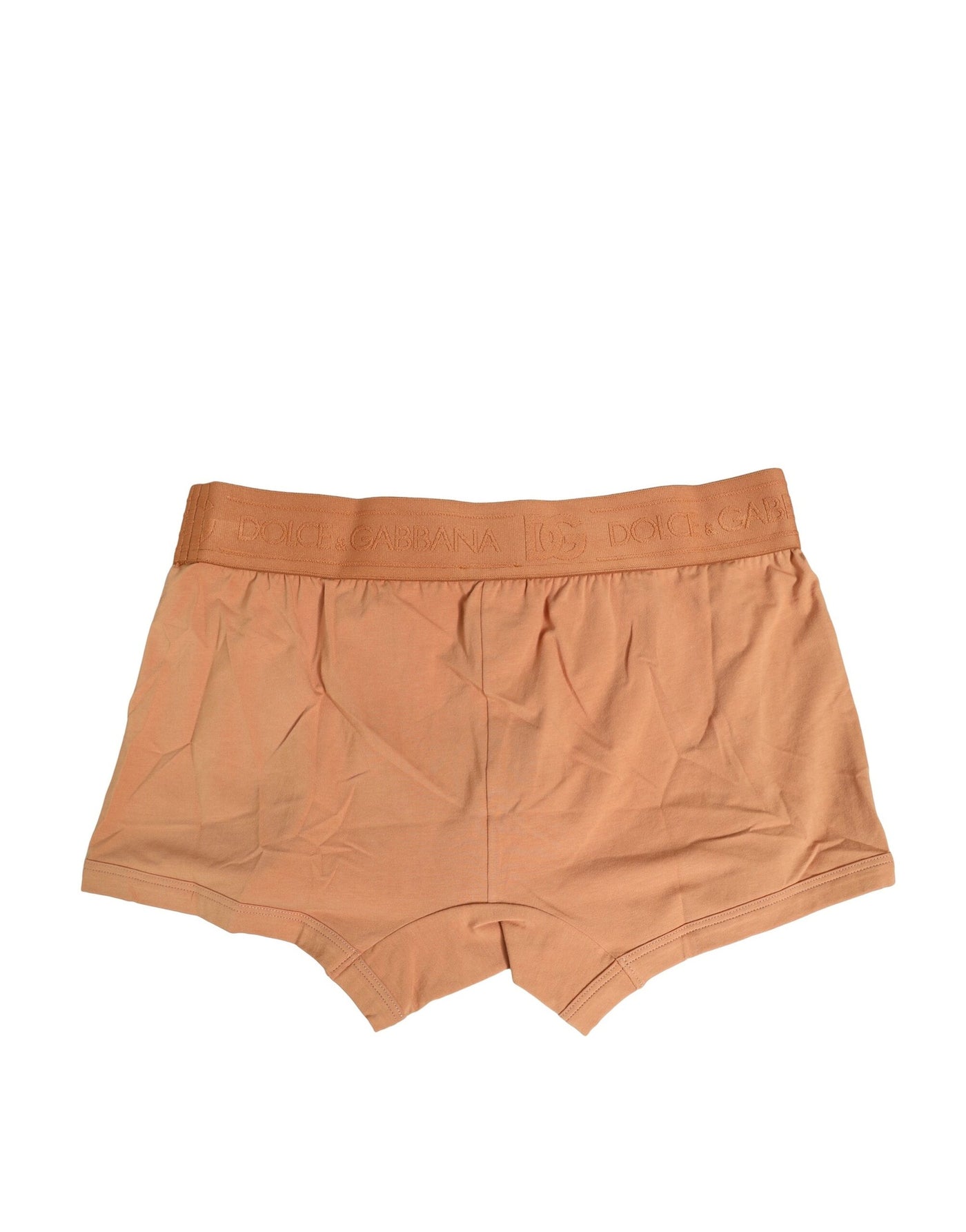 Dolce & Gabbana Brown Cotton Stretch Regular Boxer Unterwäsche