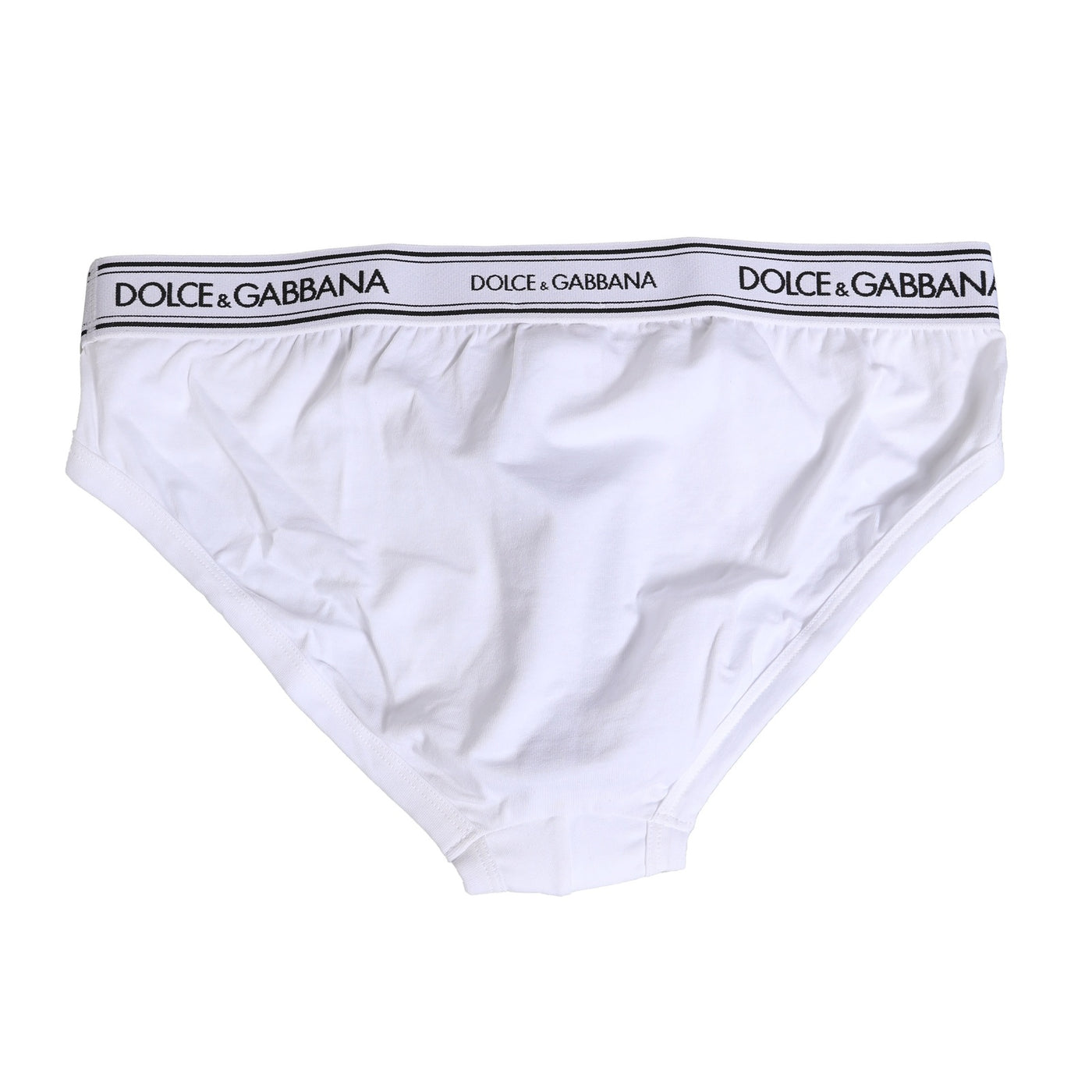 Dolce & Gabbana Weißer Baumwoll-Stretch-Slip Regular Unterwäsche