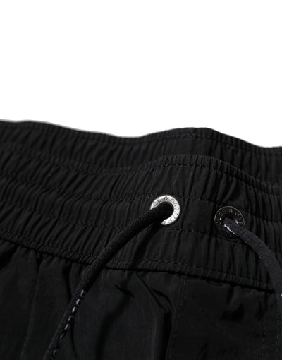 Dolce & Gabbana Schwarze Polyester Strandbekleidung Herren Shorts Bademode