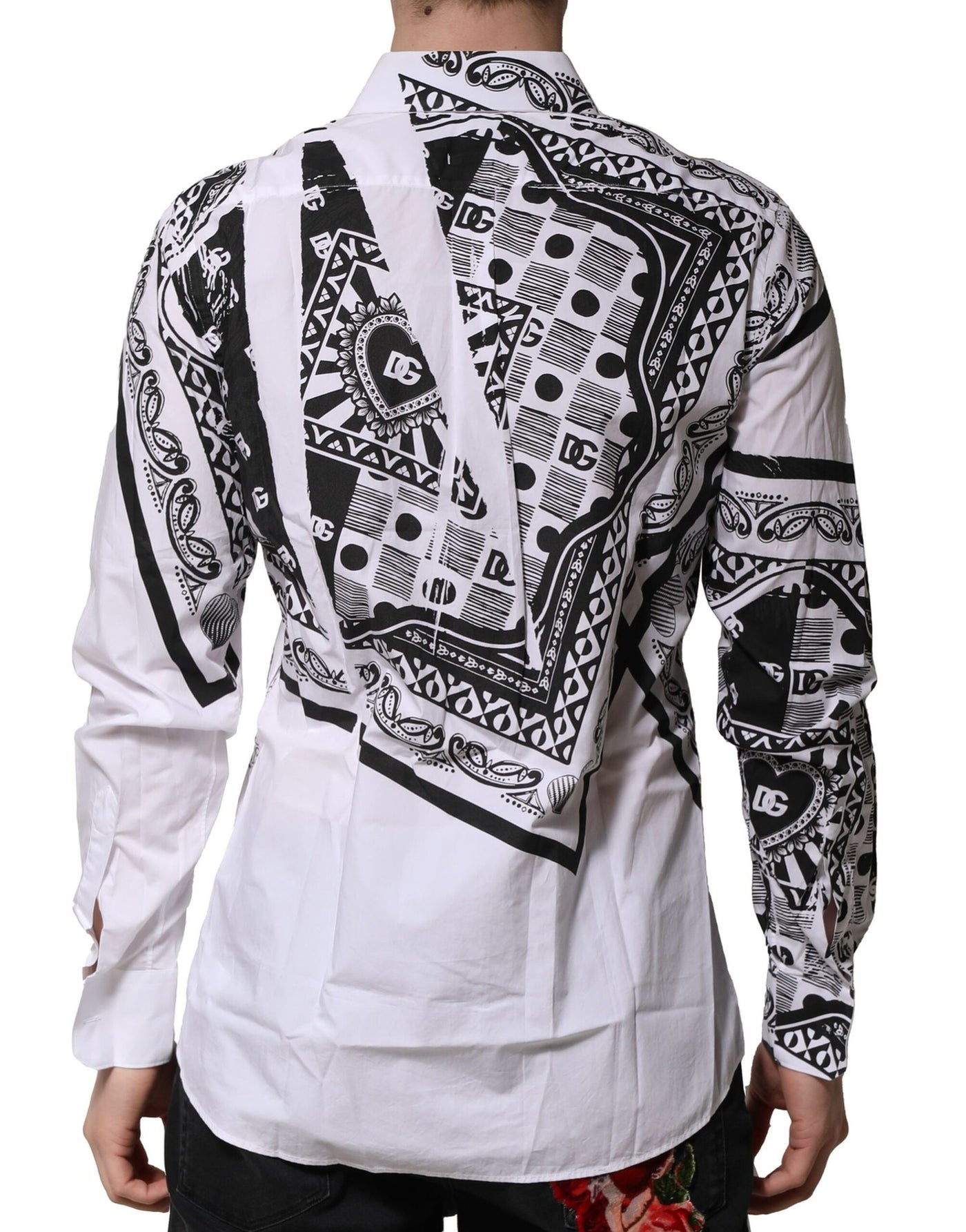 Dolce & Gabbana Weißes MARTINI Hemd mit Bandana-Druck