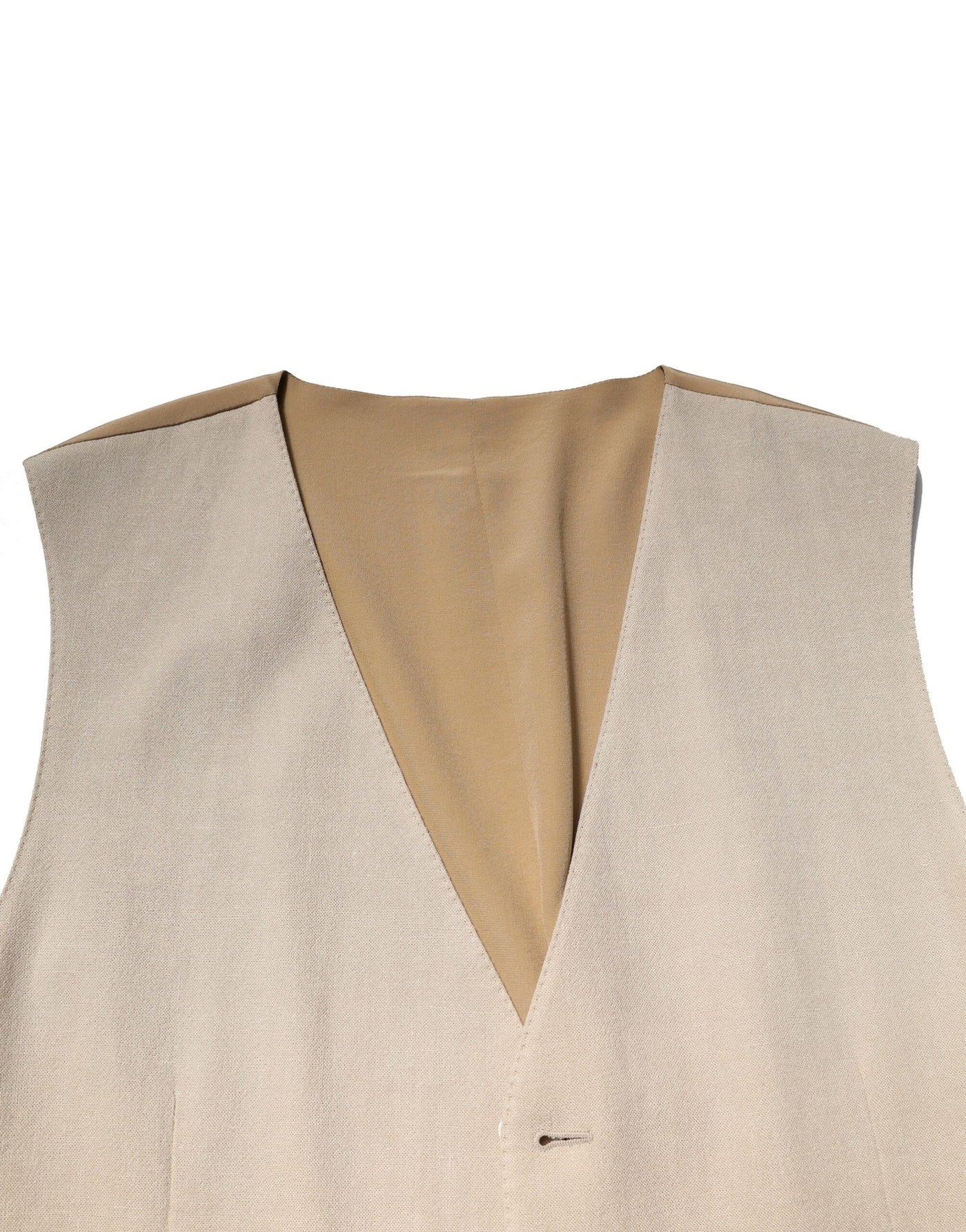 Dolce & Gabbana Beige Leinen Kleid Formal Männer Weste Weste