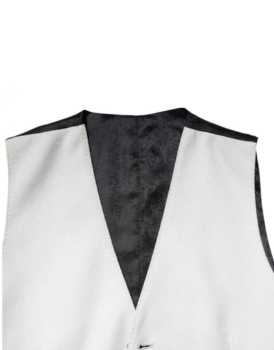 Dolce & Gabbana Graue Wolle Kleid Formal Männer Weste Weste