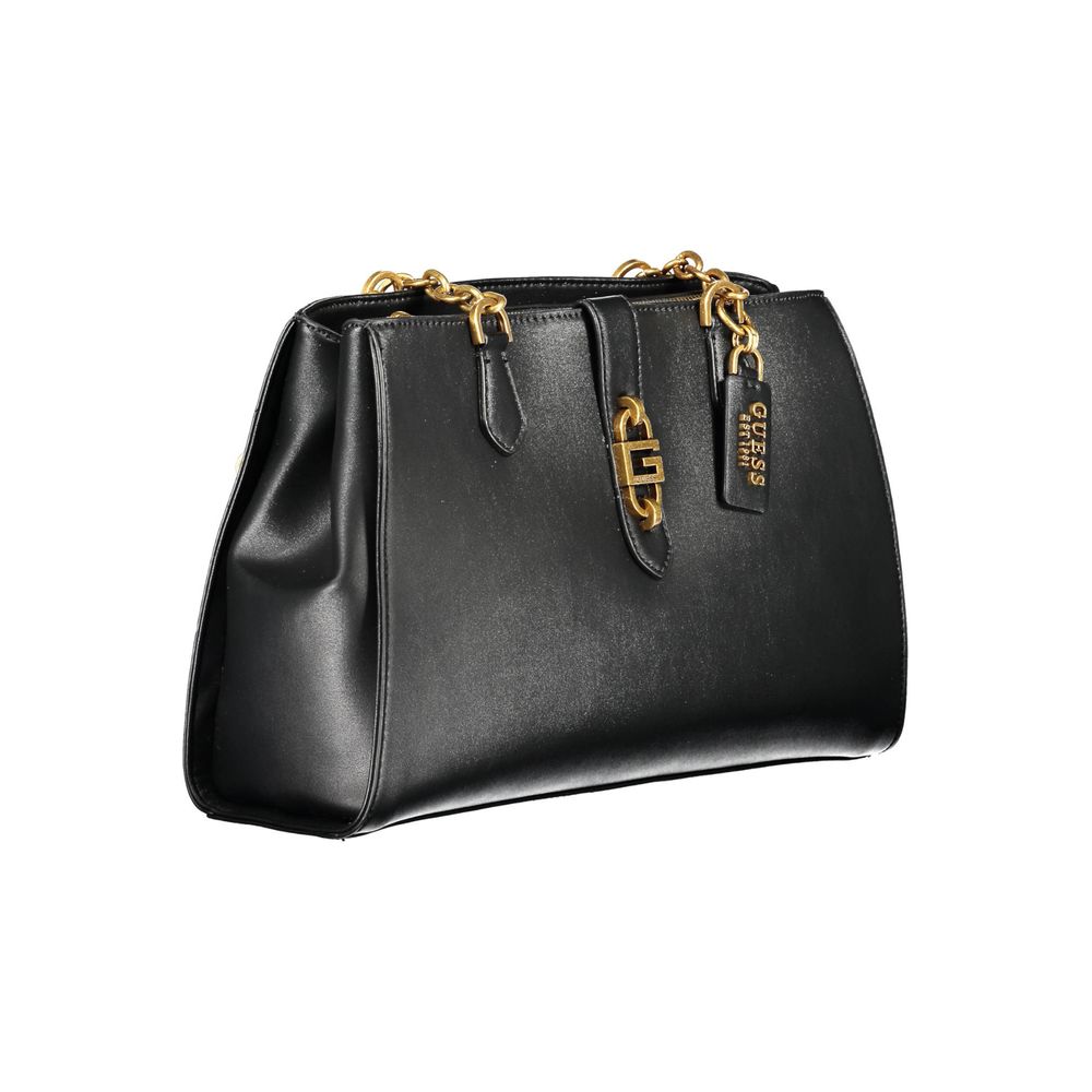 Guess Jeans Schwarz Polyethylen Frauen Handtasche