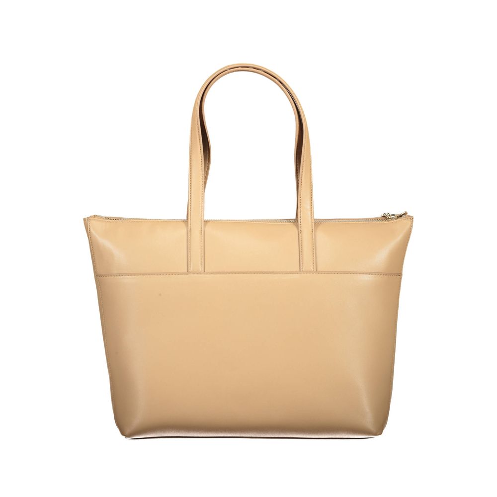 Calvin Klein Beige Polyester Frauen Handtasche
