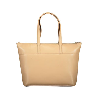 Calvin Klein Beige Polyester Frauen Handtasche