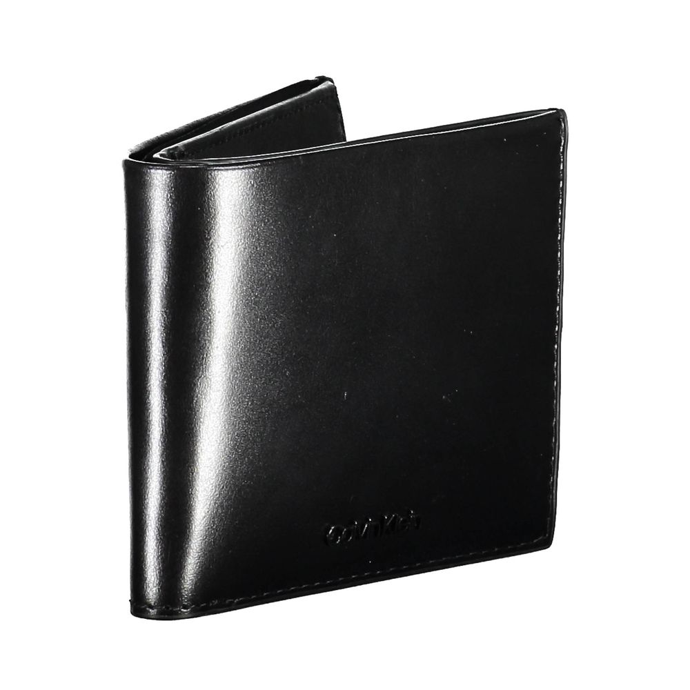 Calvin Klein Schwarzes Leder Herren Portemonnaie