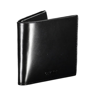 Calvin Klein Schwarzes Leder Herren Portemonnaie