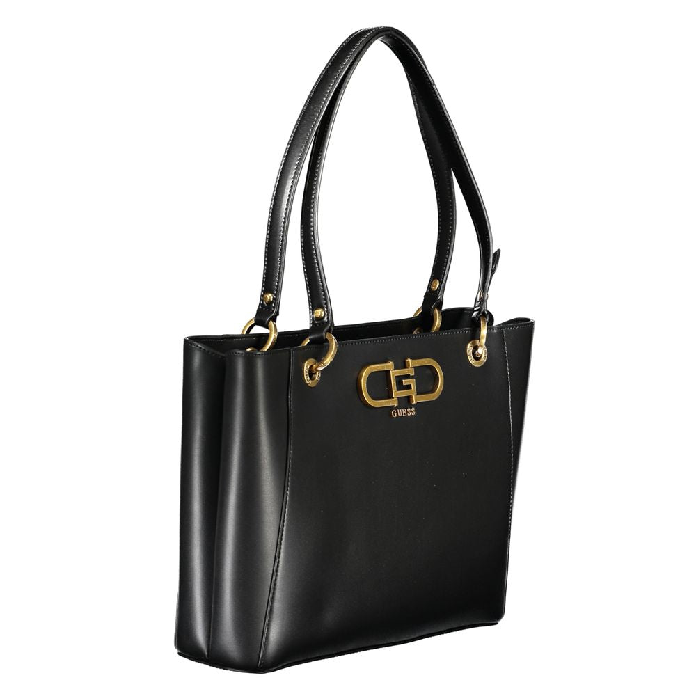Guess Jeans Schwarze Polyethylen-Handtasche