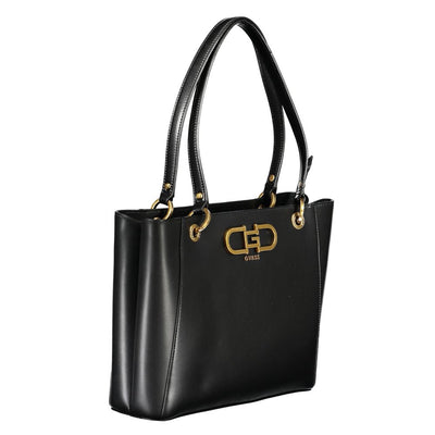 Guess Jeans Schwarze Polyethylen-Handtasche
