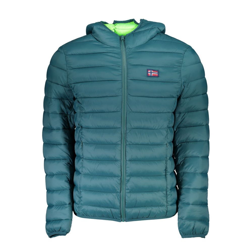 Norway 1963 Elegante grüne Kapuzenjacke mit mehreren Taschen