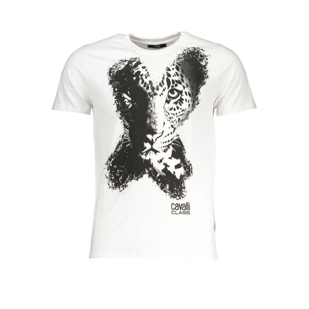 Cavalli Class T-Shirt aus weißer Baumwolle