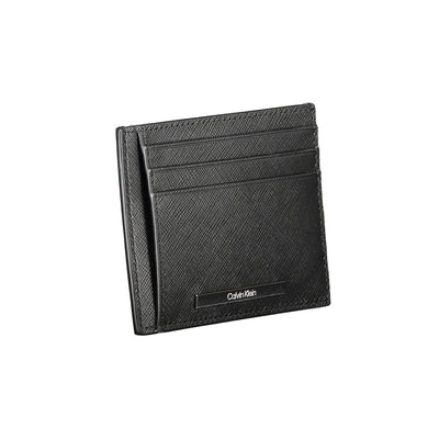 Calvin Klein Schwarzes Leder Portemonnaie