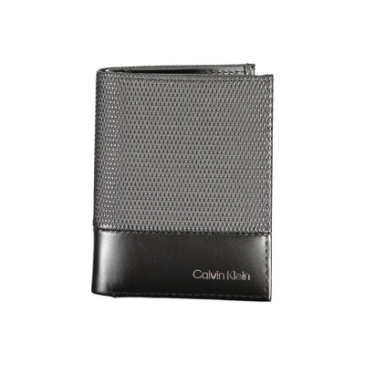 Calvin Klein Schwarzes Leder Portemonnaie