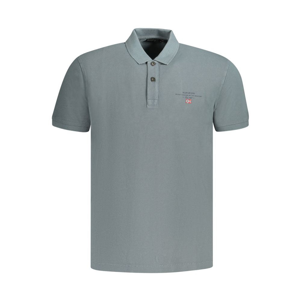 Napapijri Graues Herren-Poloshirt aus Baumwolle