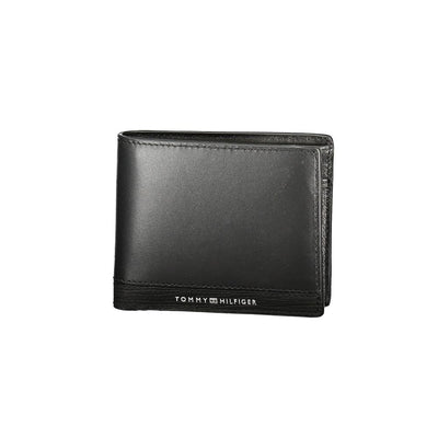 Tommy Hilfiger Schwarzes Leder Herren Portemonnaie