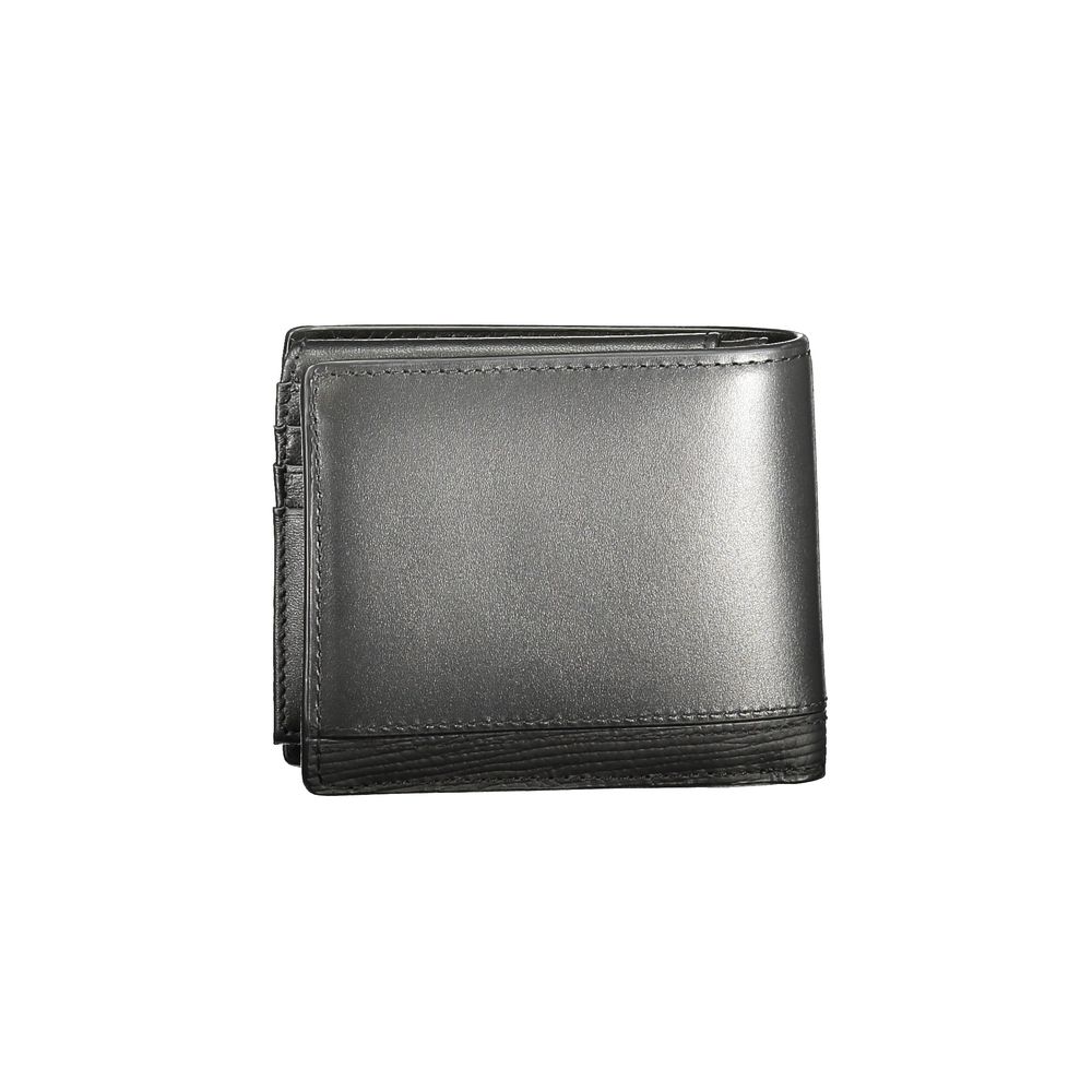 Tommy Hilfiger Schwarzes Leder Herren Portemonnaie