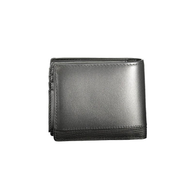 Tommy Hilfiger Schwarzes Leder Herren Portemonnaie