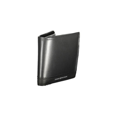 Tommy Hilfiger Schwarzes Leder Herren Portemonnaie