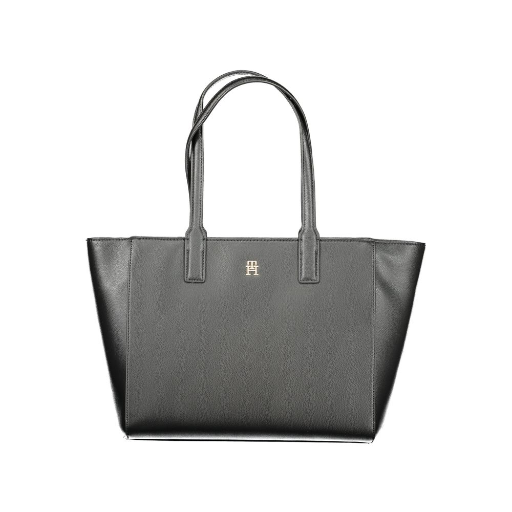 Tommy Hilfiger Schwarz Recyceltes Polyester Damen Handtasche