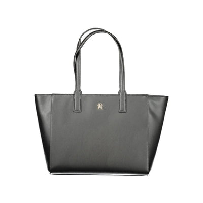 Tommy Hilfiger Schwarz Recyceltes Polyester Damen Handtasche