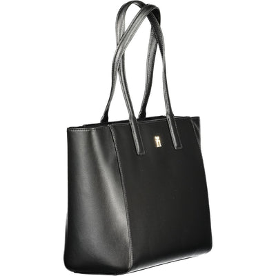 Tommy Hilfiger Schwarz Recyceltes Polyester Damen Handtasche