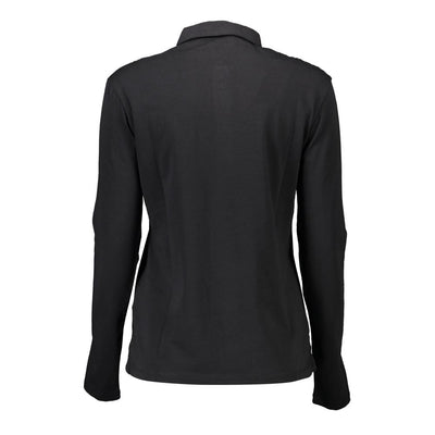 U.S. POLO ASSN. Schwarzes Baumwoll-Poloshirt für Frauen