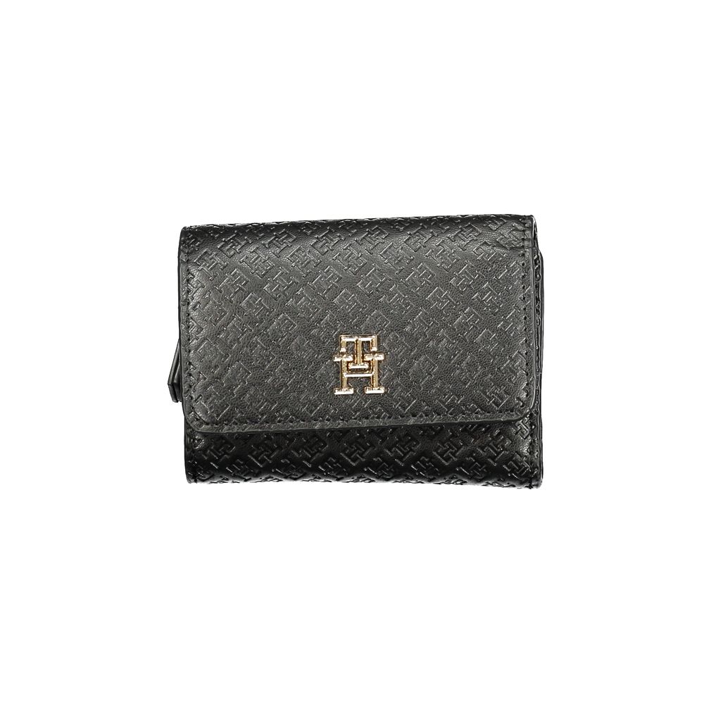 Tommy Hilfiger Schwarzes Polyethylen Portemonnaie für Frauen