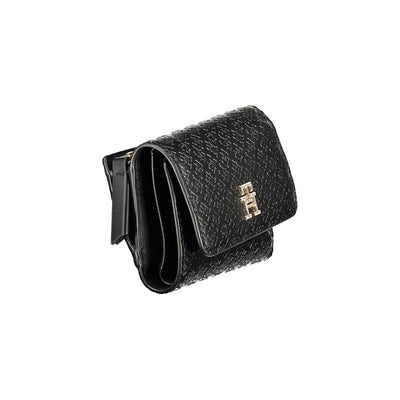 Tommy Hilfiger Schwarzes Polyethylen Portemonnaie für Frauen