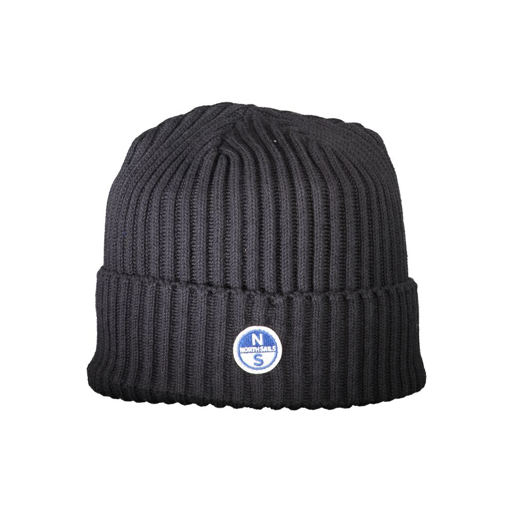 North Sails Unisex-Mütze aus schwarzer Baumwolle