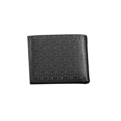 Calvin Klein Schwarzes Polyester Herren Portemonnaie