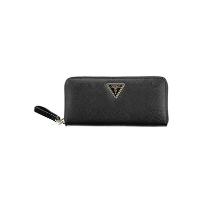 Guess Jeans Schwarzes Polyethylen Portemonnaie für Frauen