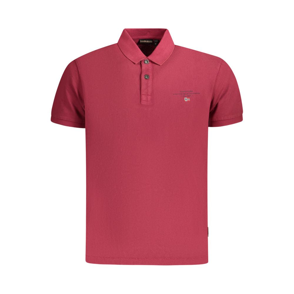 Napapijri Rotes Baumwoll-Poloshirt für Männer