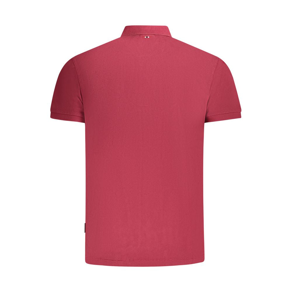 Napapijri Rotes Baumwoll-Poloshirt für Männer