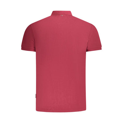 Napapijri Rotes Baumwoll-Poloshirt für Männer