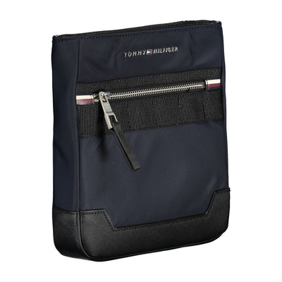 Tommy Hilfiger Schlichte blaue Umhängetasche mit kontrastierenden Details