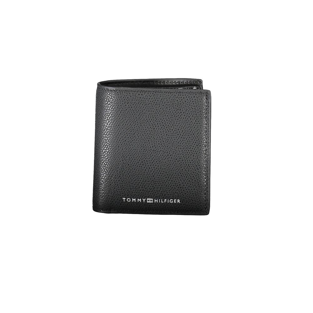Tommy Hilfiger Schwarzes Leder Herren Portemonnaie