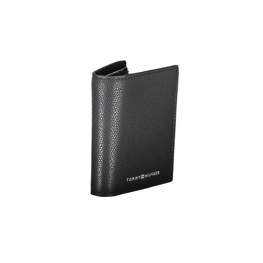 Tommy Hilfiger Schwarzes Leder Herren Portemonnaie