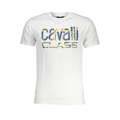 Cavalli Class T-Shirt aus weißer Baumwolle