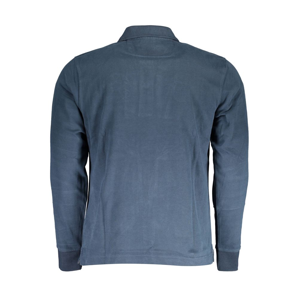 La Martina Blaues Baumwoll-Poloshirt für Männer