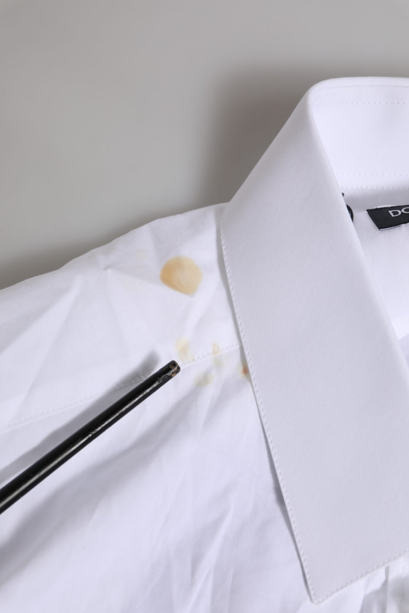 Dolce & Gabbana Weißes Langarmhemd aus Baumwolle MARTINI Formal
