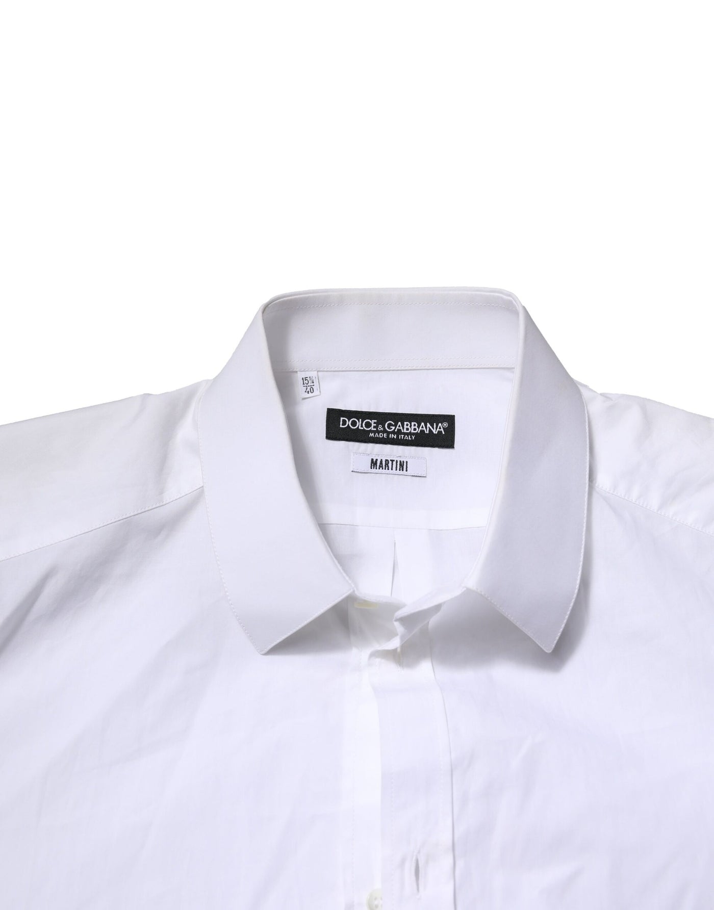 Dolce & Gabbana Weißes Langarmhemd aus Baumwolle MARTINI Formal