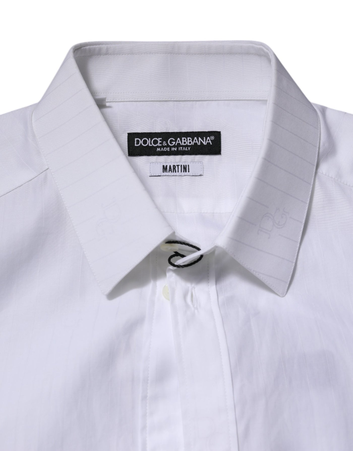 Dolce & Gabbana Weißes Langarmhemd aus Baumwolle MARTINI Formal
