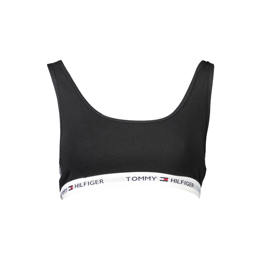 Tommy Hilfiger Schwarzer Baumwoll-Sport-BH für Frauen