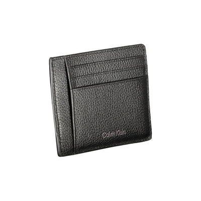 Calvin Klein Schwarzes Leder Portemonnaie