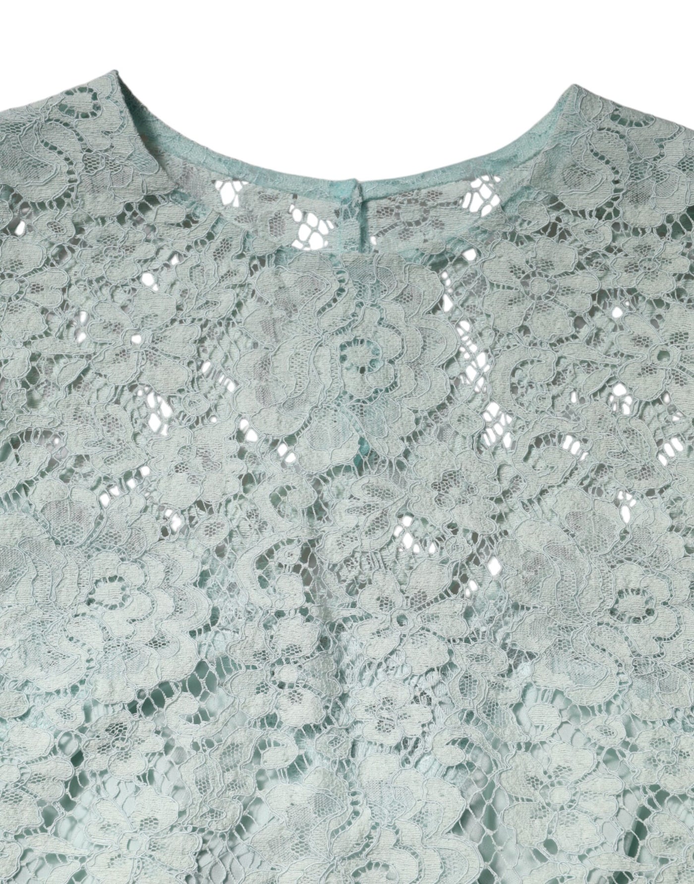 Dolce & Gabbana Mintgrünes Blusenoberteil aus Baumwolle mit Blumenmuster