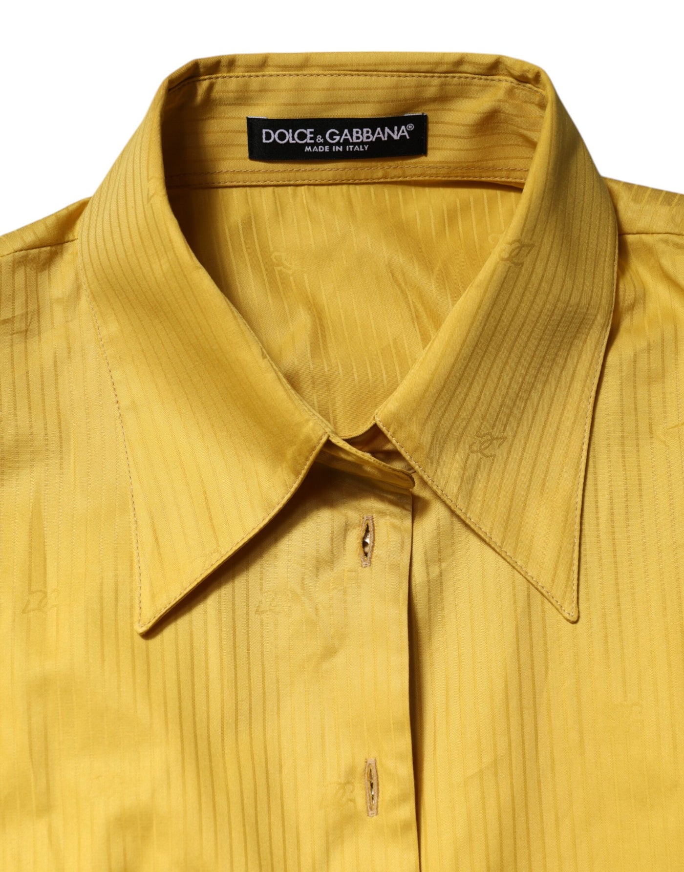 Dolce & Gabbana Senfkragen Kurzärmeliges Blusentop